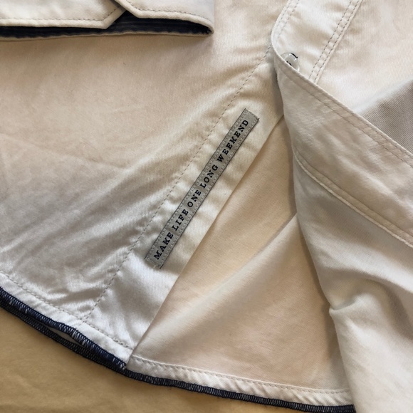 Men's Tommy Bahama White Lyocell/Cotton Shirt - Picture 11 of 16